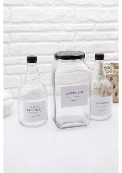 Deterjan Kavanozu 3000ML-GALON Yumuşatıcı Şişesi 1000ML -Galon Sıvı Deterjan Şişesi 1000ML Cam fırsatları