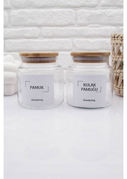 Bambu Kapak Cam Kulak Pamuğu ve Pamukluk 500ML