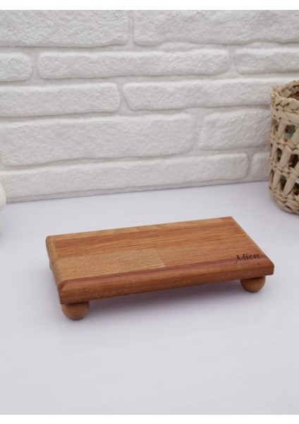 Misket Ayaklı Ahşap Sunumluk