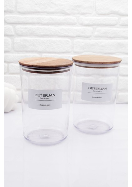 Ahşap Vakumlu Kapak Sert Plastik Çamaşır Deterjanı Kavanozu (Beyazlar ve Renkliler Için) indirimleri