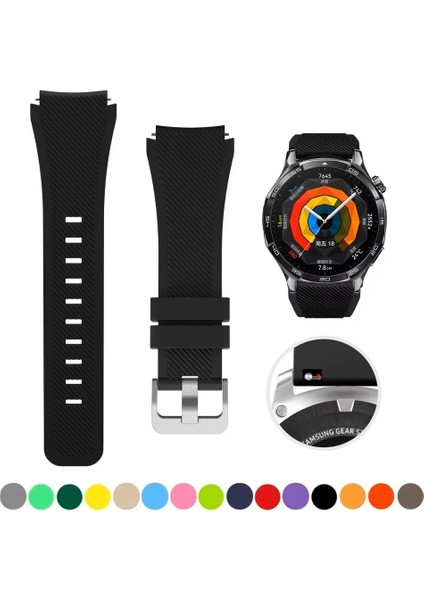 Honor Watch 4 Pro / Gs 3 / Gs 4 / Gs Pro Uyumlu Tokalı Çapraz Çizgili Silikon Kordon 22MM fiyatları