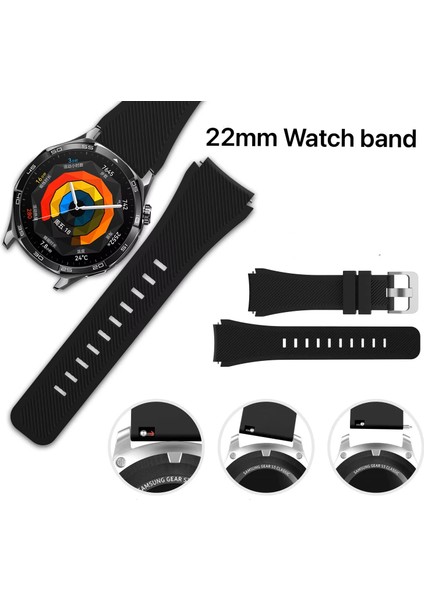 Honor Watch 4 Pro / Gs 3 / Gs 4 / Gs Pro Uyumlu Tokalı Çapraz Çizgili Silikon Kordon 22MM indirimleri