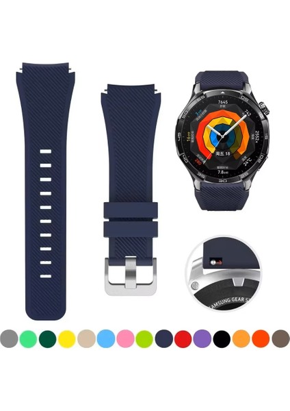 Honor Watch 4 Pro / Gs 3 / Gs 4 / Gs Pro Uyumlu Tokalı Çapraz Çizgili Silikon Kordon 22MM fiyatları