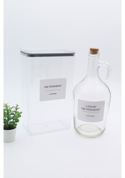 Dekoratif Saklama Kabı 2.9 Litre - (Detergent-Lıquıd Detergent 1.5litre) fiyatları