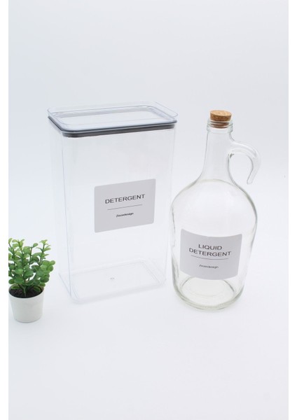 Dekoratif Saklama Kabı 2.9 Litre - (Detergent-Lıquıd Detergent 1.5litre) modelleri