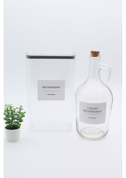 Dekoratif Saklama Kabı 2.9 Litre - (Detergent-Lıquıd Detergent 1.5litre) fırsatları