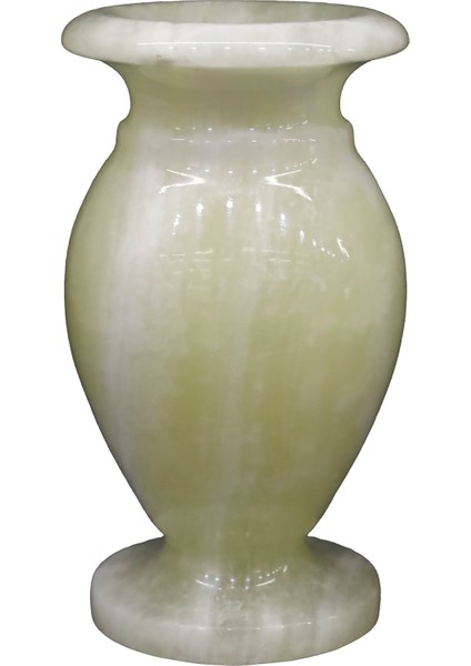 Oniks Doğal Taş Küp Vazo – 12 cm Dekoratif El Yapımı Ürün