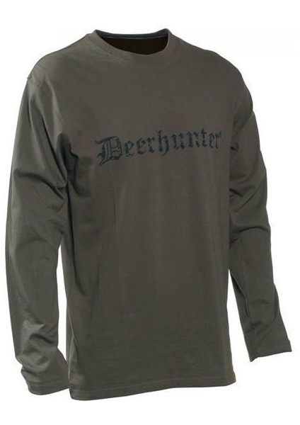 D. Deerhunter Logo Yeşil Uzun Kollu Tişört Beden : fiyatları