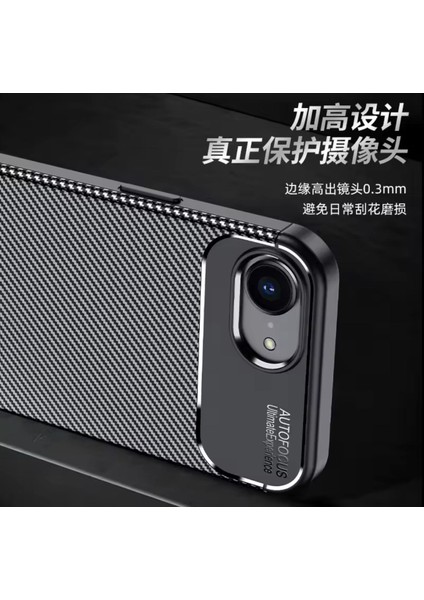 Apple iPhone 16E Kılıf Kamera Çıkıntılı Karbon Desenli Renk Atmaz Koruyucu Negro Kapak modelleri
