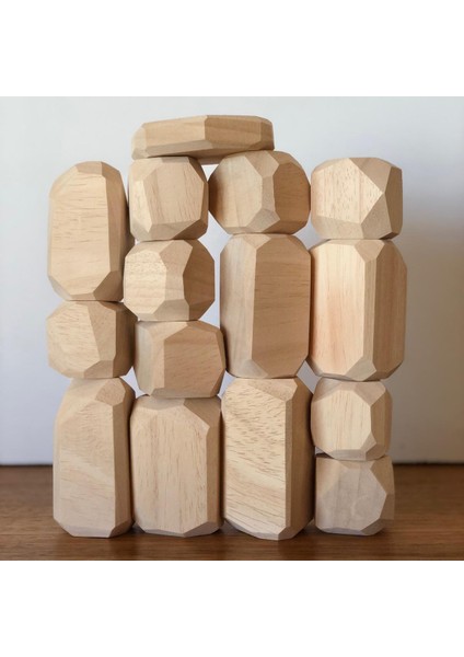 Ahşap Denge ve Yapı Taşları Seti | Montessori ve Waldorf Uyumlu | Yaratıcı ve Eğitici Oyun modelleri