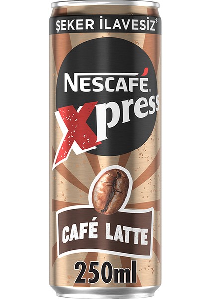 Xpress Cafe Latte Şeker Ilavesiz (250 ml) x6 Paket