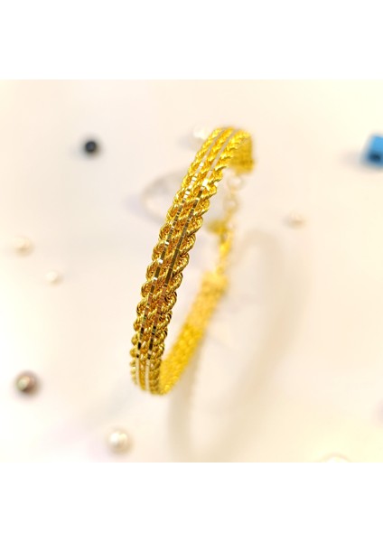 Halat Kelepçe Bilezik 14 AyarAltın Hd Videolu