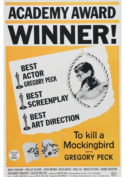 To Kill A Mockingbird (1962) 5 Afiş - Poster (Folyo / Afiş / Poster) 8248 ( 35 cm x 50 cm )
