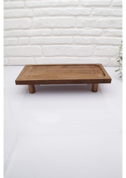 Çok Amaçlı Dikdörtgent Ahşap Ayaklı Yükseltici Stant Sunumluk Düzenleyici