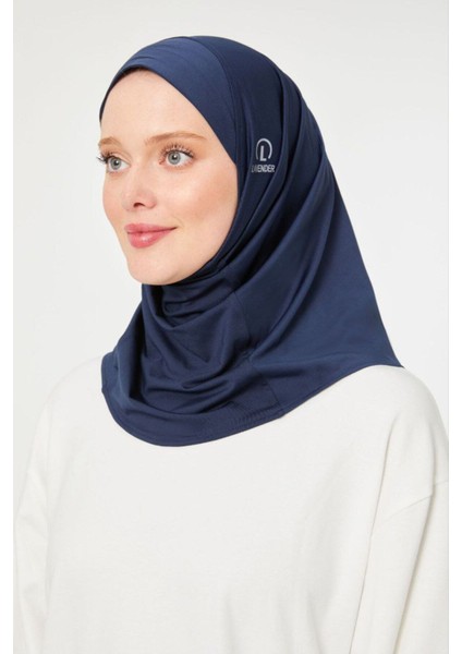 Kadın Tesettür Hijab Deniz Havuz Spor Uyumlu Bone Lacivert