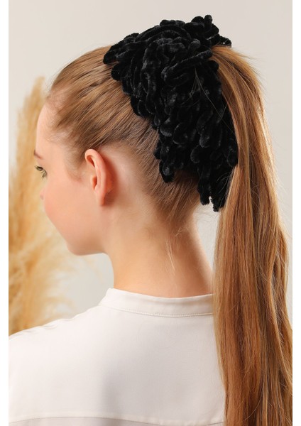 Kadın Tesettür 5'li Topuz Tokası Eşarp Tokası Kadife Eşarp Topuzu Siyah fırsatları