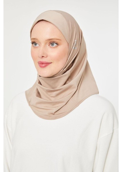 Kadın Tesettür Hijab Deniz Havuz Spor Uyumlu Bone Taş Rengi