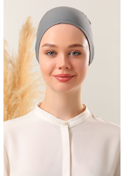 Kadın Tesettür Dikişsiz Set Bone Siyah Beyaz Ekru Lacivert Bej 5 Adet Bağlamalı Penye Bone fırsatları