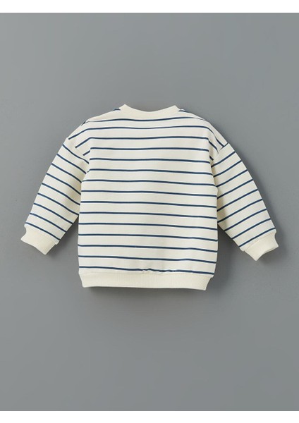 Bisiklet Yaka Çizgili Erkek Sweatshirt ve Eşofman Alt 2'li indirimleri