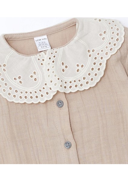 Nakışlı Kız Bebek Gömlek ve Pantolon 2'li
