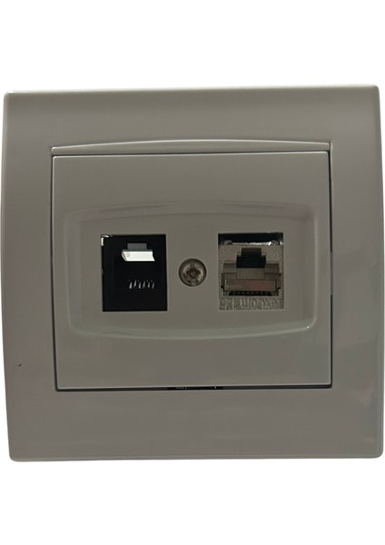 Alia Beyaz RJ45 CAT5E+RJ11