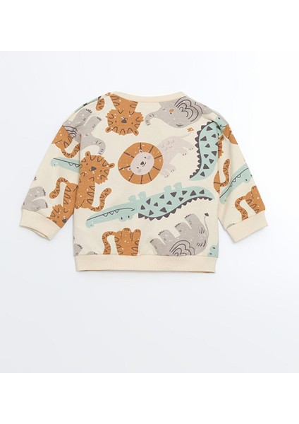 Bisiklet Yaka Erkek Bebek Sweatshirt ve Eşofman Alt 2'li modelleri