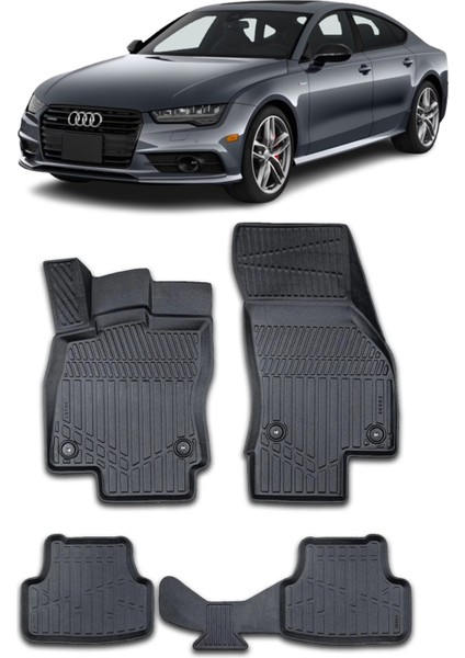 Audi A7 3D Pro Havuzlu Paspas 2018- A+ Kalite Araca Birebir Uyum Sağlar