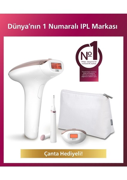 Lumea Lazer Epilasyon Ipl Tüy Alma Cihazı, Compact Düzeltici, 2 Başlık(Yüz+Vücut+Hassas Bölge), Onerous Lambader Hediye