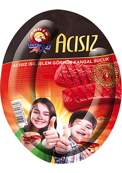 Acısız Işıl İşlem Görmüş Kangal Sucuk (180 gr) x2 Paket