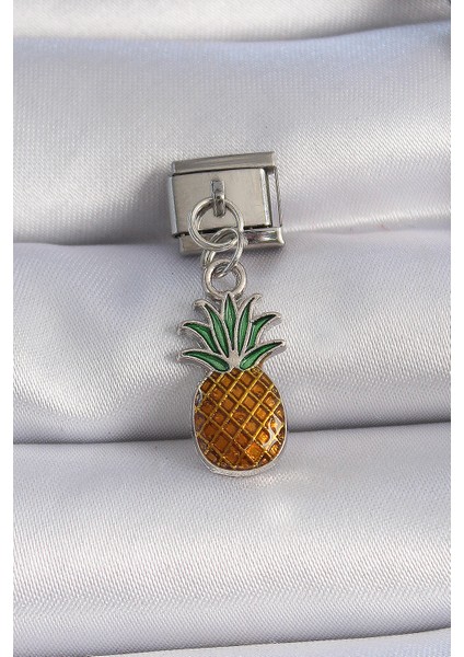 Zarif Kadın İçin Silver Çelik Ananas Tip Bileklik