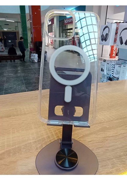 iPhone 15 Pro Max Uyumlu Magsafe Özellikli Şeffaf Kılıf Özel Kutulu Geç Sararan Kapak