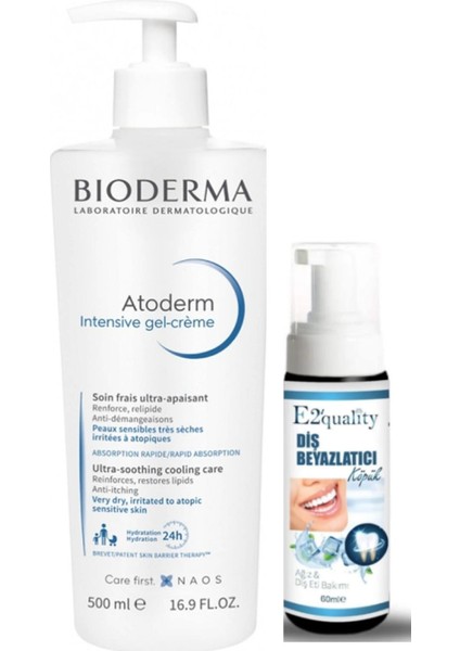 Bioderma Atoderm İntensive Gel Creme 500 ml- Diş Beyazlatıcı Köpük Hediye