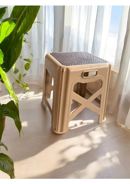 Sempati Küçük Boy Plastik Mutfak, Banyo, Balkon ve Bahçe Taburesi