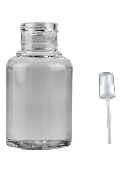60 ml Pe Şeffaf Serum Pompalı Şişe, 24 Adet, Serum Şişesi