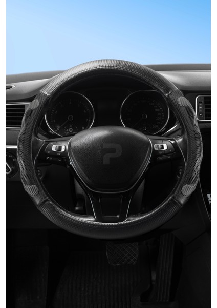 3D Silikon-Karbon Lüks Geçmeli Direksiyon Kılıfı / Siyah Füme fiyatları