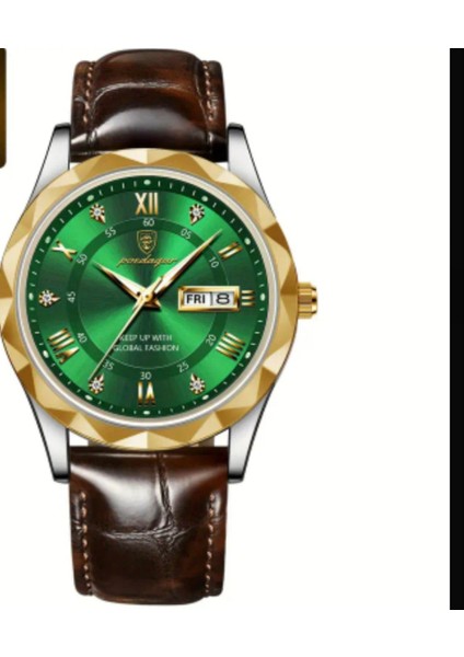 Modern Tasarım Model Casual Su Geçirmez Gece Görüşlü LED Kadran Takvimli Kuvars Erkek Kol Saati