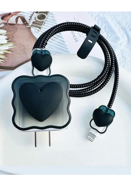 iPhone 18W/20W Uyumlu Şarj Kablosu Ucu ve Şarj Başlığı Kılıfı