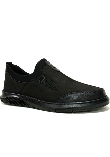 Siyah Bağcıksız Anatomik Comfort Casual Ayakkabı