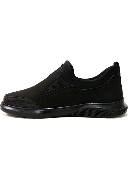 Siyah Bağcıksız Anatomik Comfort Casual Ayakkabı