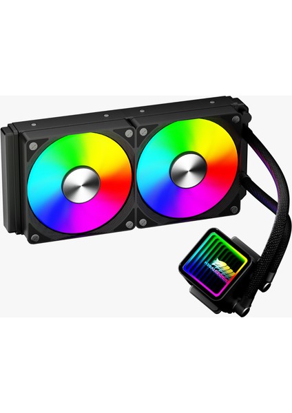 TR240 Argb Sıvı Soğutucu 2X12CM Fan Yüksek Performanslı Işlemci Soğutucusu Intel ve Amd Uyumlu Cpu Fanı
