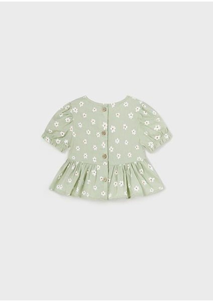 Kız Bebek Yeşil Baskılı Bluz 01103-063