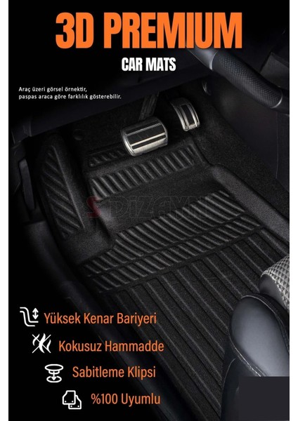 Audi A5 3D Pro Havuzlu Paspas 2016+ A+ Kalite Araca Birebir Uyum Sağlar fiyatları