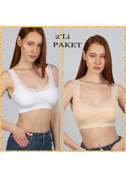 Kadın Büyük Beden Sütyen Bambu Kumaş Rahat Esnek Pamuklu Likralı Içi Petli Toparlayıcı Battal Bambu Kumaş Rahat Yarım Atlet