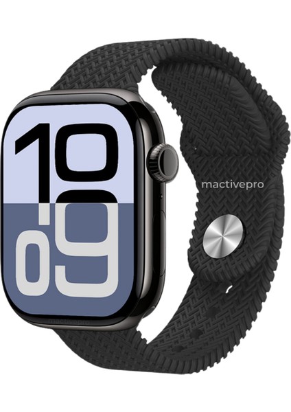 MactivePro Watch HK10 Pro Max+ Plus Amoled Akıllı Saat Kordon Tüm Akıllı Telefonlara Uyumlu Akıllı Saat Siyah