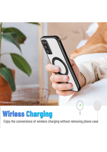 Samsung Galaxy S20 Fe Kılıf Kamera Lens Korumalı Renkli Magsafe Şeffaf Silikon
