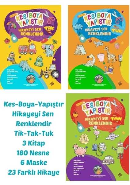 Kes Boya Yapıştır Hikayeyi Sen Renklendir Kes Yapıştır Aktivite Kitabı