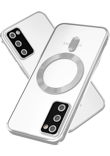 Samsung Galaxy S20 Fe Kılıf Kamera Lens Korumalı Renkli Magsafe Şeffaf Silikon