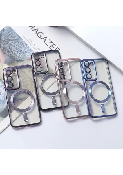 Samsung Galaxy S20 Fe Kılıf Kamera Lens Korumalı Renkli Magsafe Şeffaf Silikon