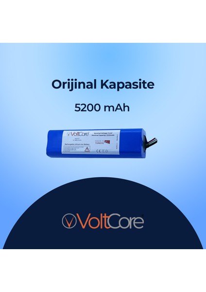 Robot Süpürge Bataryası 5200MAH Roidmi Eve Plus Uyumlu