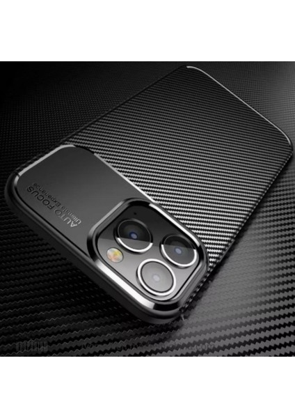 Apple iPhone 14 Pro Max Uyumlu Silikon Kılıf Karbon Desenli Kamera Korumalı Darbe Emici Autofocus Kapak